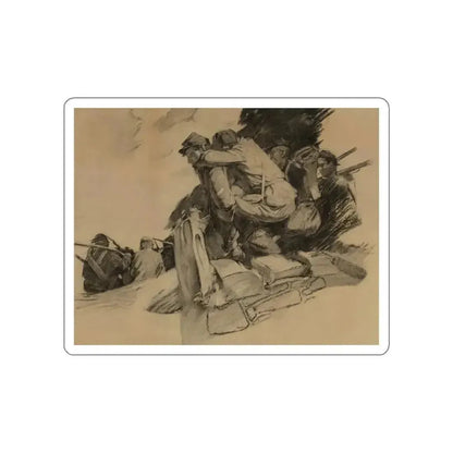 Baring and his Drum, The Saturday Evening post interior illustration, 1905 (Magazine Illustration) STICKER Vinyl Die-Cut Decal - The Sticker Space