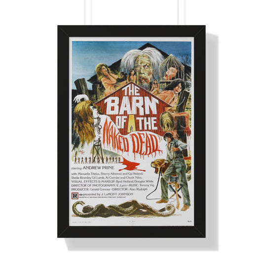 BARN OF THE NAKED DEAD 1974 - Framed Movie Poster-16″ x 24″-The Sticker Space