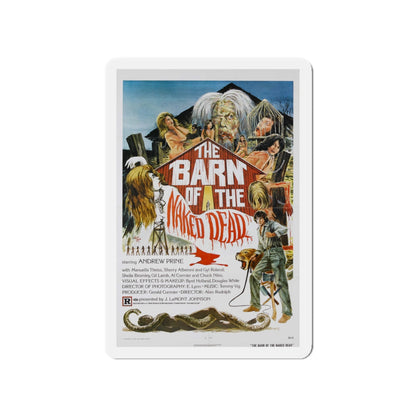 BARN OF THE NAKED DEAD 1974 Movie Poster - Die-Cut Magnet-4" x 4"-The Sticker Space