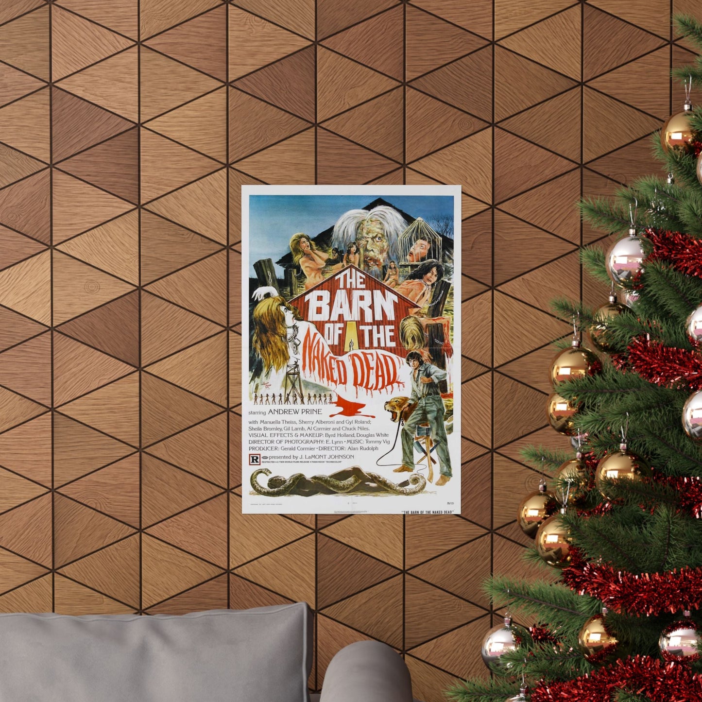 BARN OF THE NAKED DEAD 1974 - Paper Movie Poster-The Sticker Space