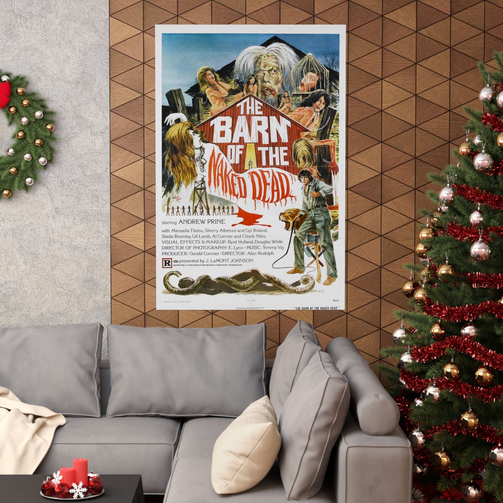 BARN OF THE NAKED DEAD 1974 - Paper Movie Poster-The Sticker Space