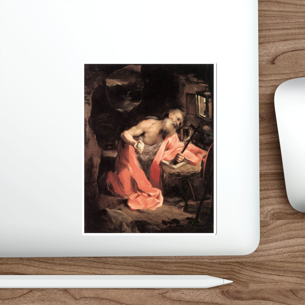 BAROCCI, Federico Fiori - St Jerome (Artwork) STICKER Vinyl Die-Cut Decal-The Sticker Space