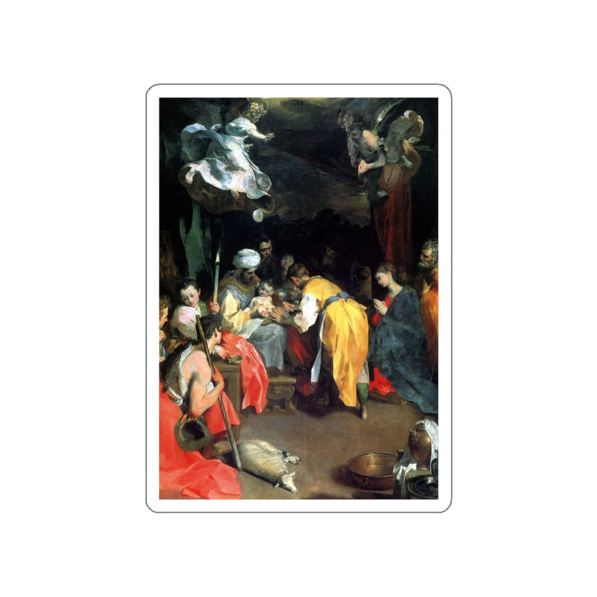 BAROCCI, Federico Fiori - The Circumcision (Artwork) STICKER Vinyl Die-Cut Decal-White-The Sticker Space