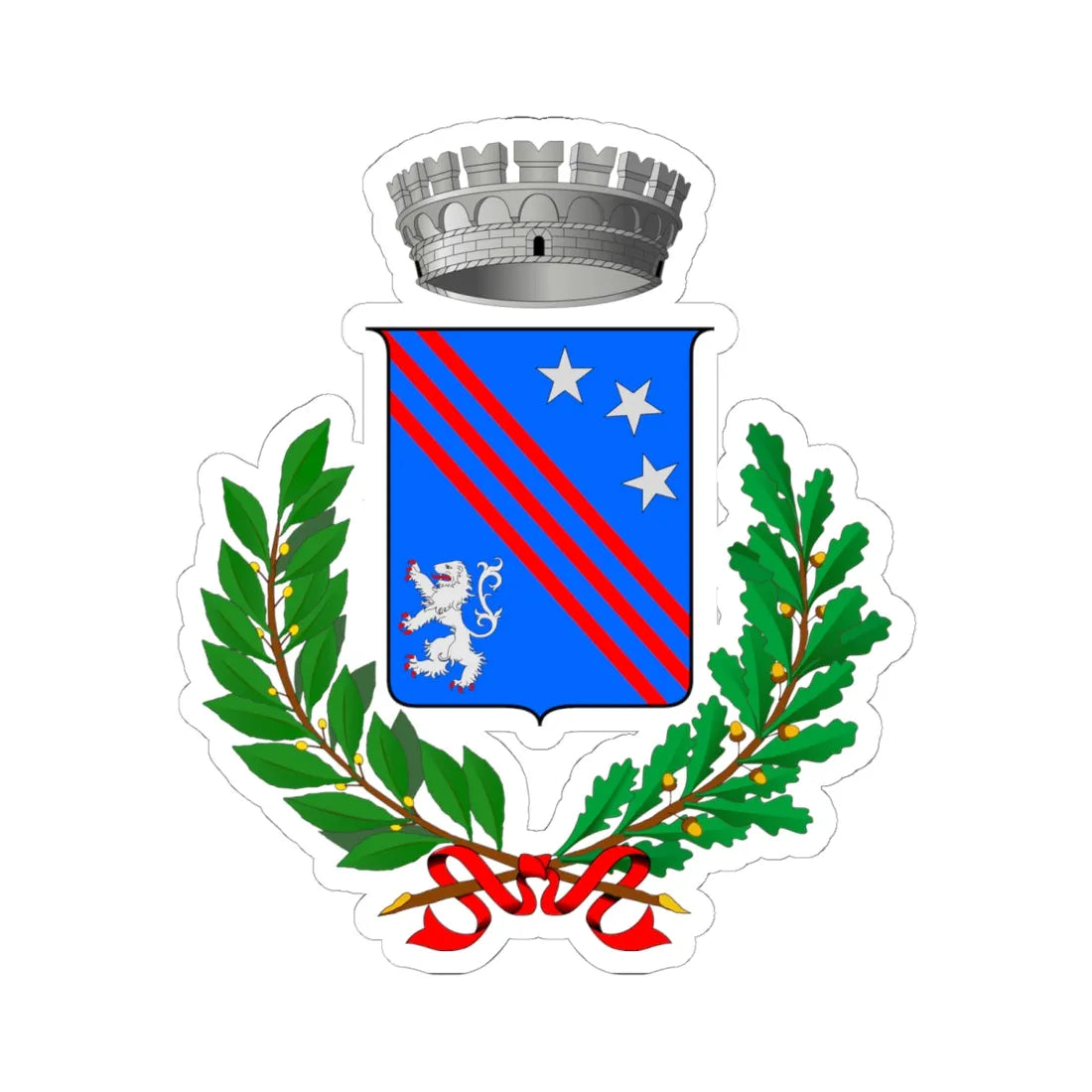 Barolo-Stemma (Italy) (Coat of Arms) STICKER Vinyl Kiss-Cut Decal 6 Inch White - The Sticker Space