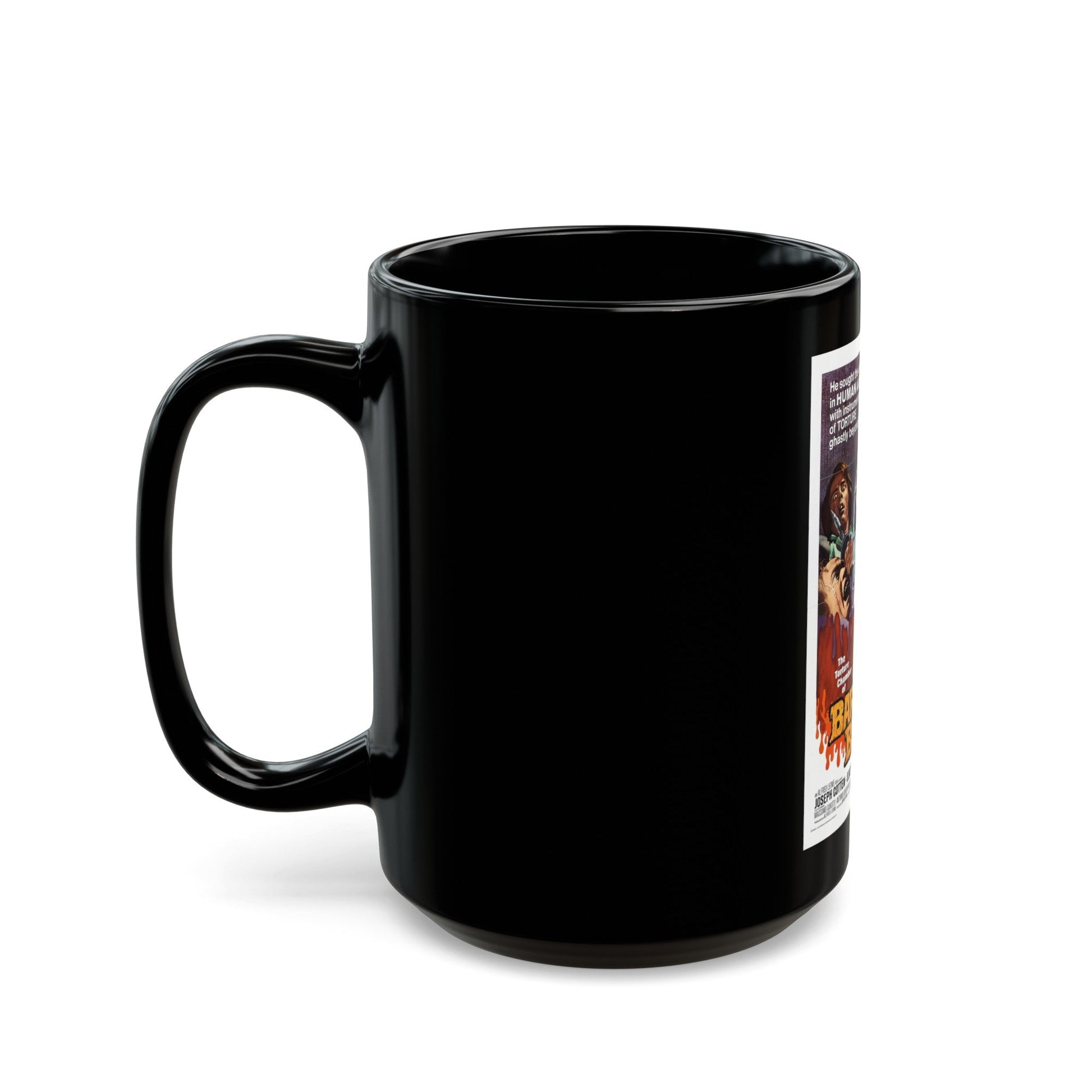 BARON BLOOD 1972 Movie Poster - Black Coffee Mug-The Sticker Space