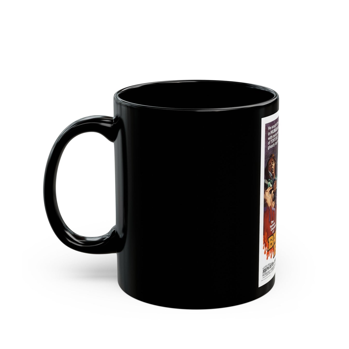 BARON BLOOD 1972 Movie Poster - Black Coffee Mug-The Sticker Space