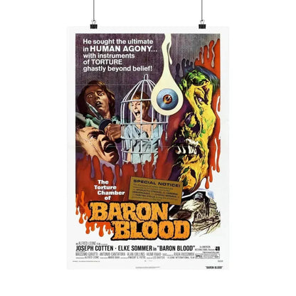 BARON BLOOD 1972 - Paper Movie Poster 16″ x 24″ Matte - The Sticker Space