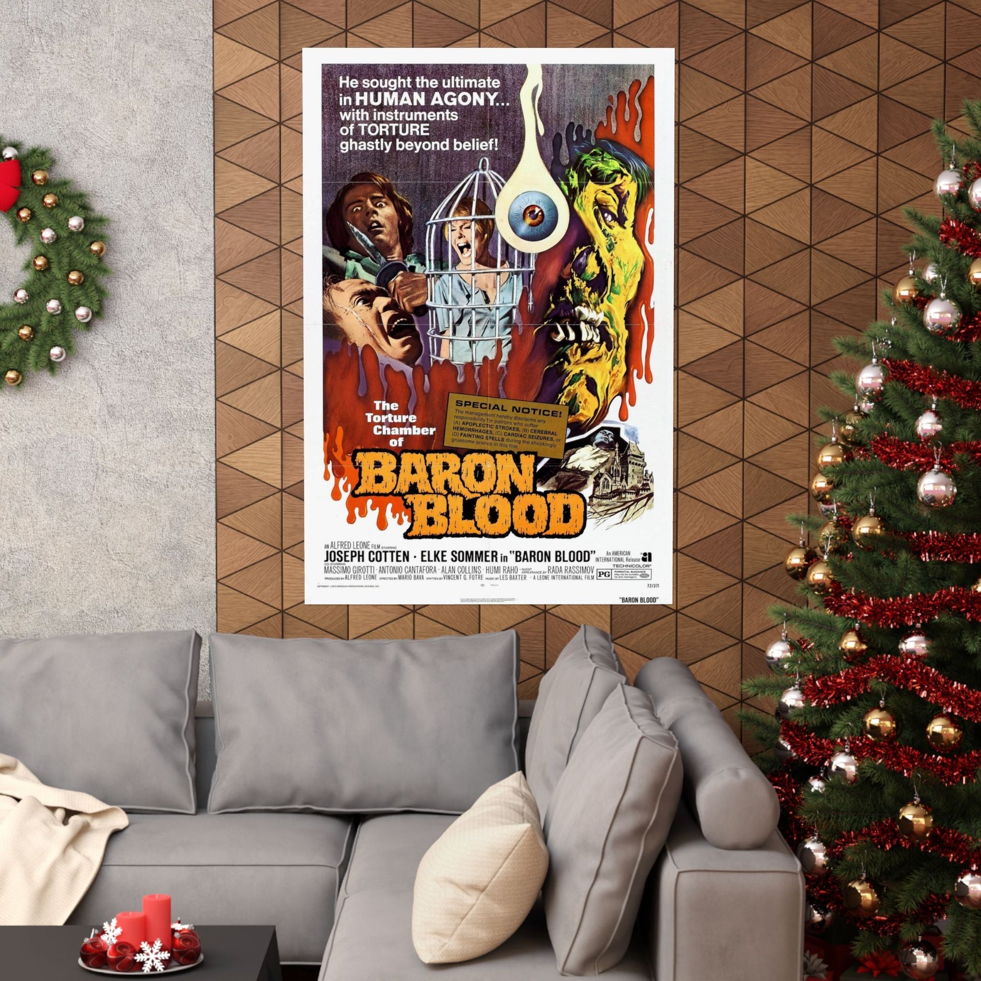 BARON BLOOD 1972 - Paper Movie Poster-The Sticker Space