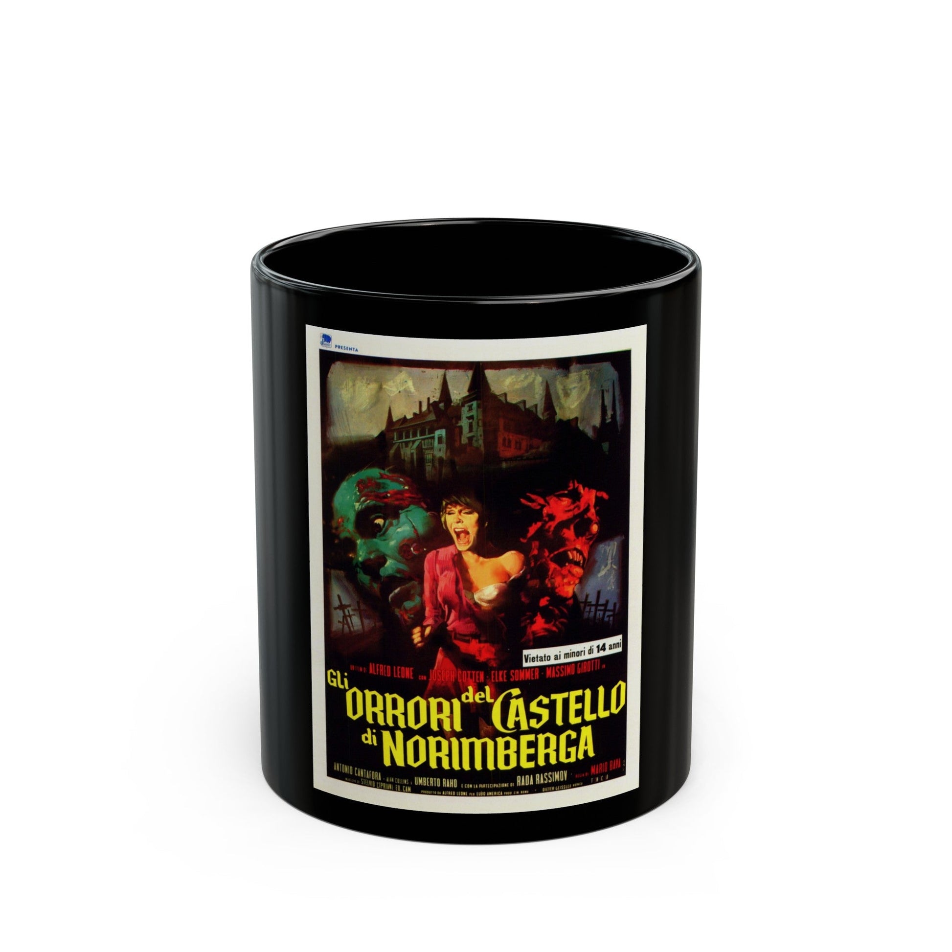 BARON BLOOD (ITALIAN) 1972 Movie Poster - Black Coffee Mug-11oz-The Sticker Space