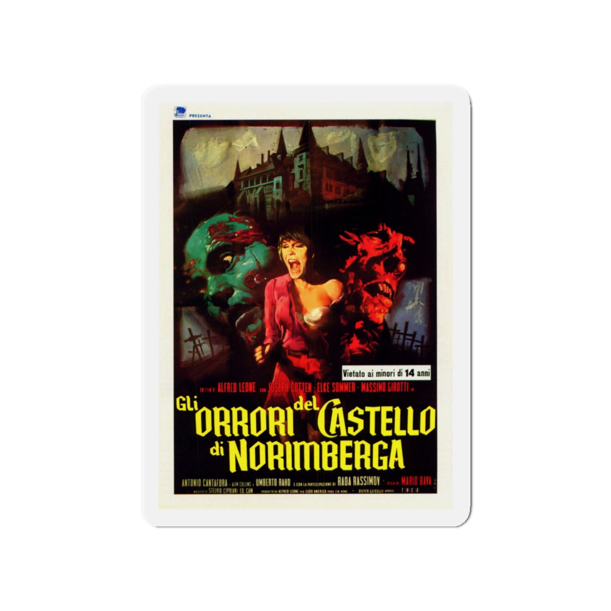 BARON BLOOD (ITALIAN) 1972 Movie Poster - Die-Cut Magnet-4" x 4"-The Sticker Space