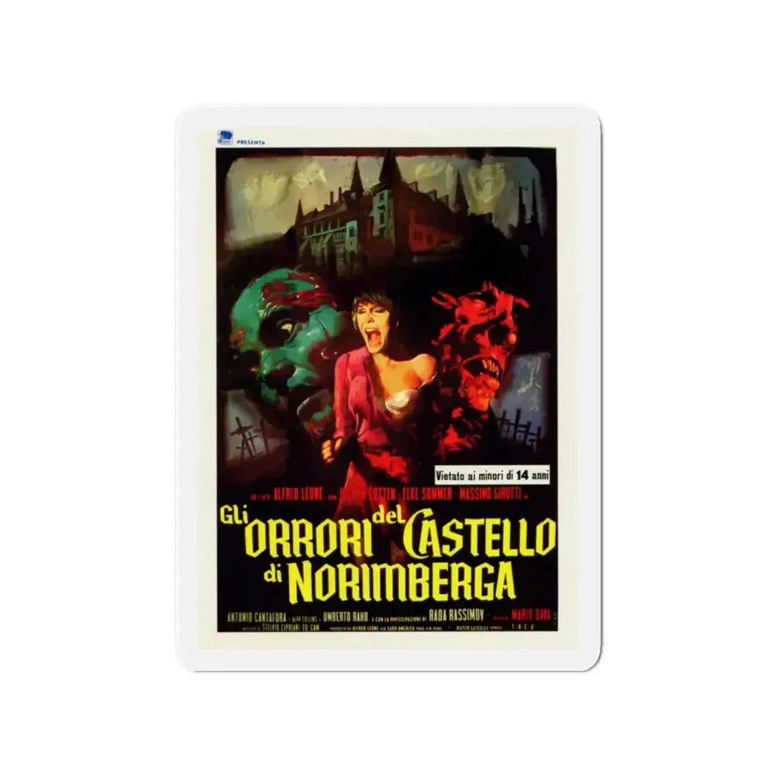 BARON BLOOD (ITALIAN) 1972 Movie Poster - Refrigerator Magnet - The Sticker Space