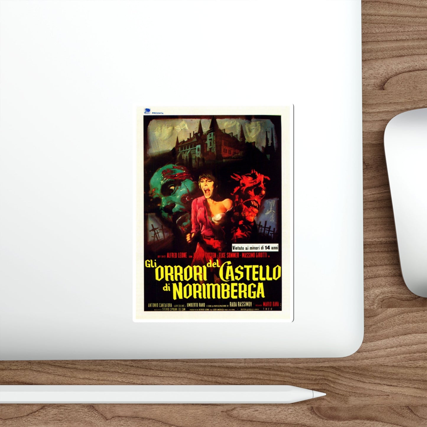 BARON BLOOD (ITALIAN) 1972 Movie Poster STICKER Vinyl Die-Cut Decal-The Sticker Space