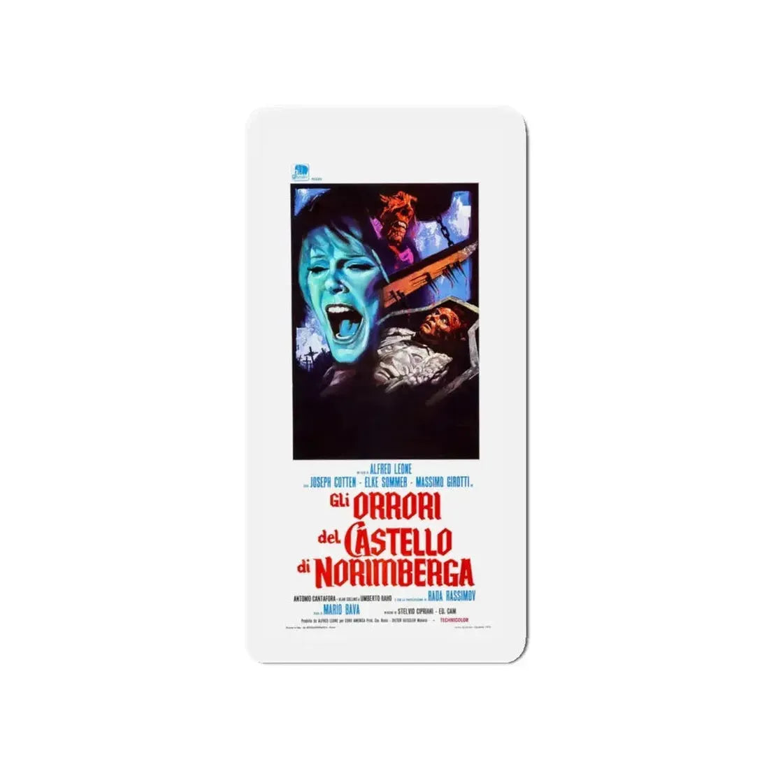 BARON BLOOD (ITALIAN 2) 1972 Movie Poster - Refrigerator Magnet 4 Inch - The Sticker Space