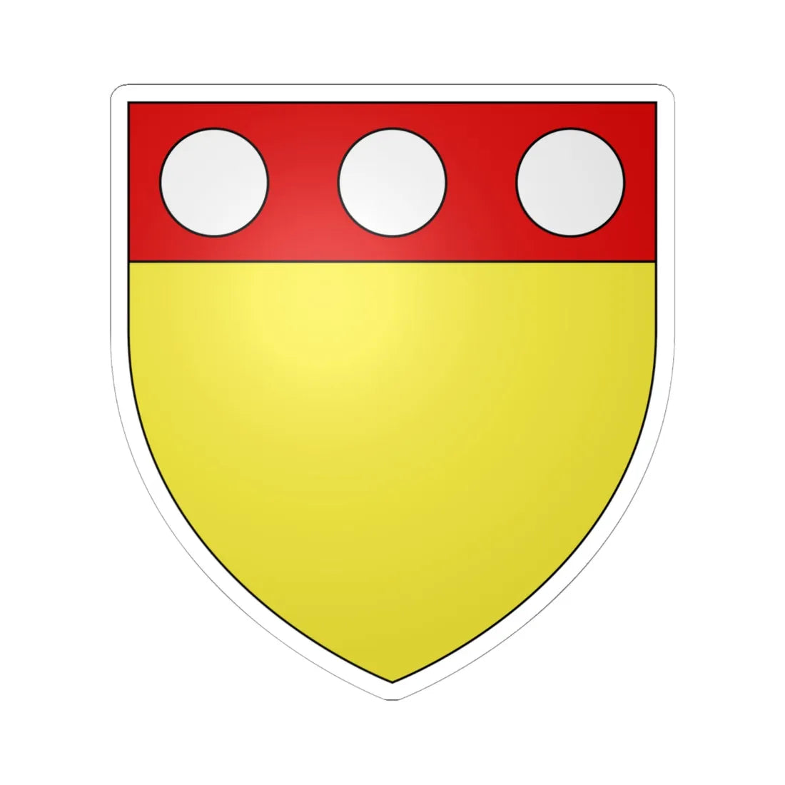 Baron Camoys arms (England) (Coat of Arms) STICKER Vinyl Kiss-Cut Decal 6 Inch White - The Sticker Space