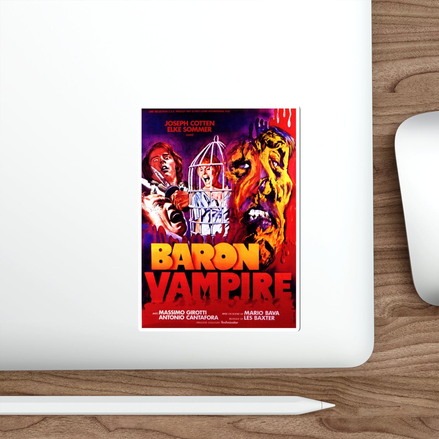 BARON VAMPIRE (BARON BLOOD) 1972 Movie Poster STICKER Vinyl Die-Cut Decal-The Sticker Space