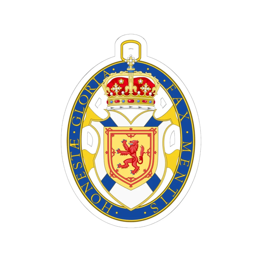 Baronets badge Nova Scotia (Canada) (Coat of Arms) STICKER Vinyl Kiss-Cut Decal 6 Inch White - The Sticker Space