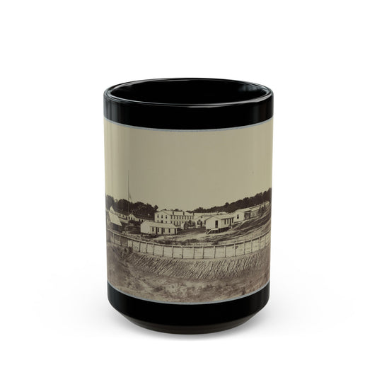 Barracks At Fort Carroll (U.S. Civil War) Black Coffee Mug-15oz-The Sticker Space