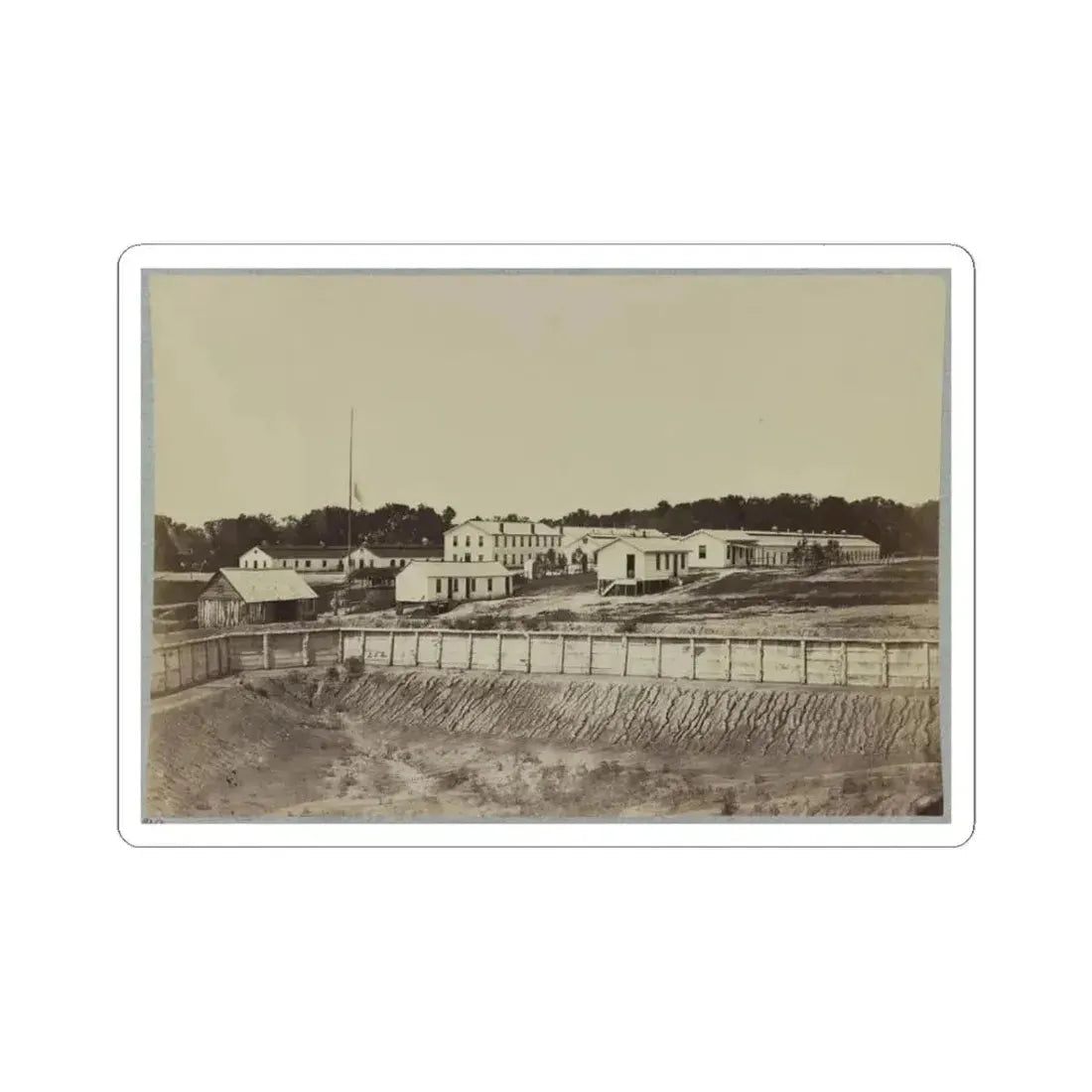 Barracks at Fort Carroll (U.S. Civil War) STICKER Vinyl Kiss-Cut Decal 3 Inch White - The Sticker Space