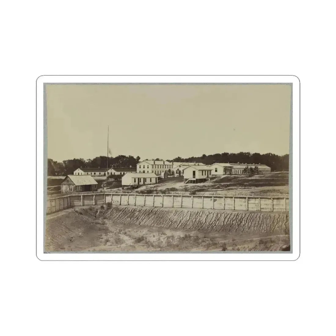 Barracks at Fort Carroll (U.S. Civil War) STICKER Vinyl Kiss-Cut Decal 4 Inch White - The Sticker Space