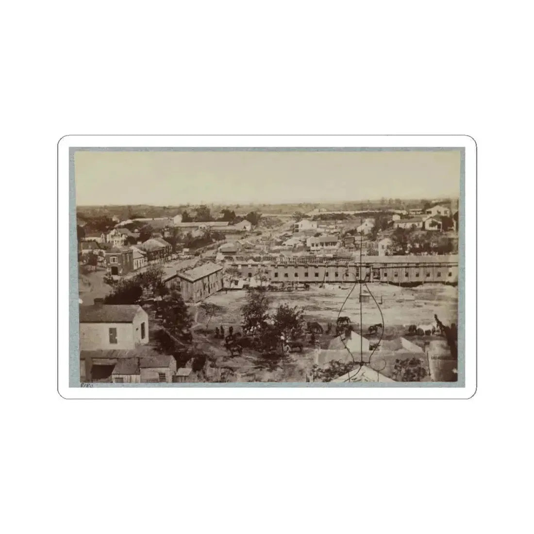 Barracks of 124Th Ill. Infantry, Vicksburg, Miss. (U.S. Civil War) STICKER Vinyl Kiss-Cut Decal 3 Inch White - The Sticker Space