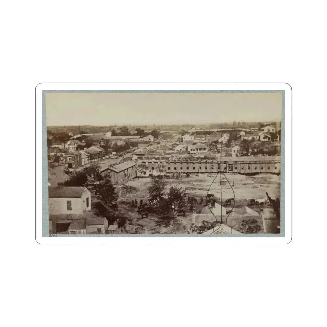 Barracks of 124Th Ill. Infantry, Vicksburg, Miss. (U.S. Civil War) STICKER Vinyl Kiss-Cut Decal 6 Inch White - The Sticker Space