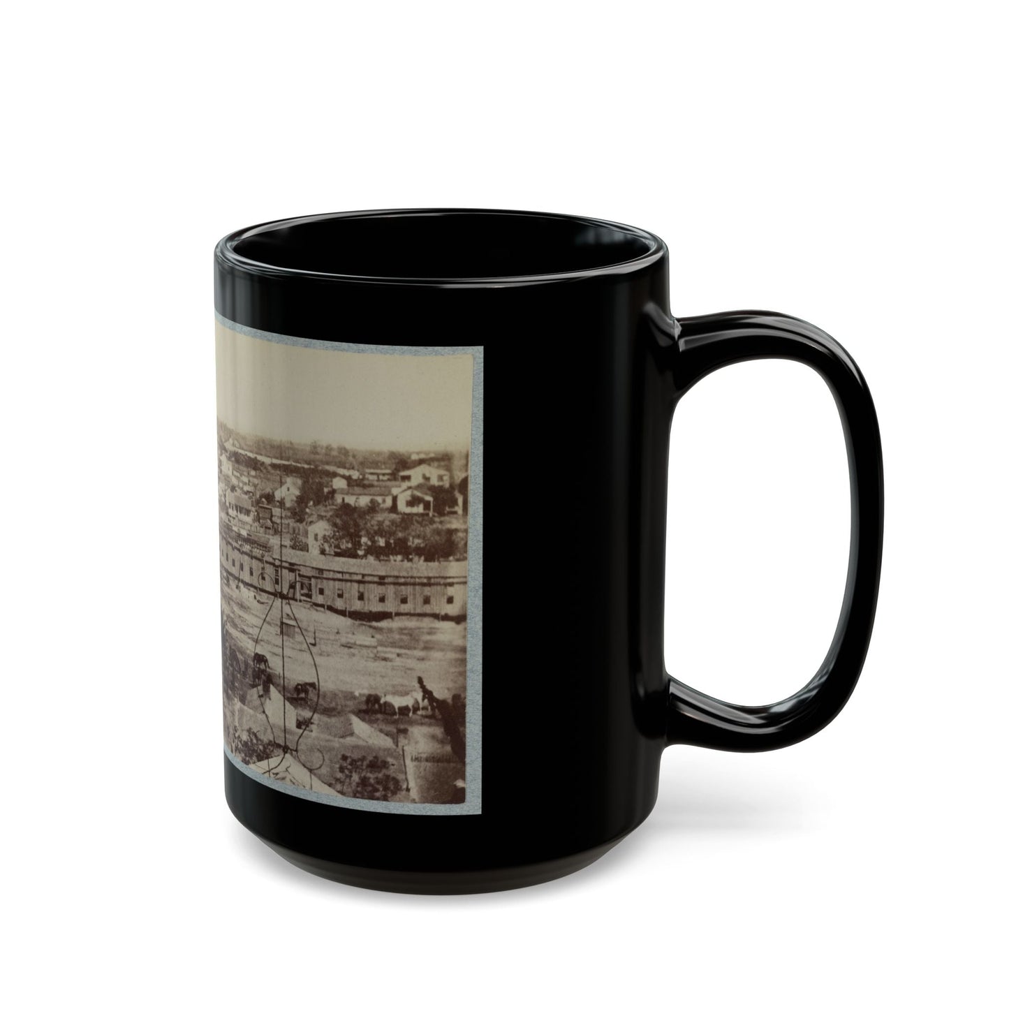 Barracks Of 124th Ill. Infantry, Vicksburg, Miss. (U.S. Civil War) Black Coffee Mug