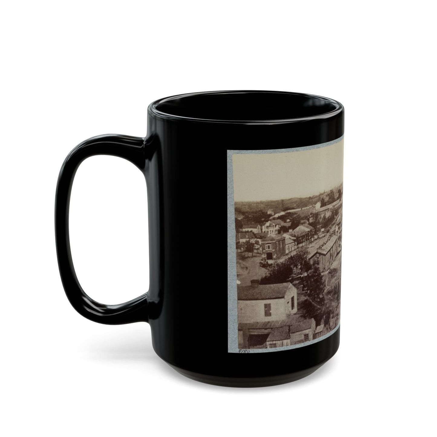 Barracks Of 124th Ill. Infantry, Vicksburg, Miss. (U.S. Civil War) Black Coffee Mug