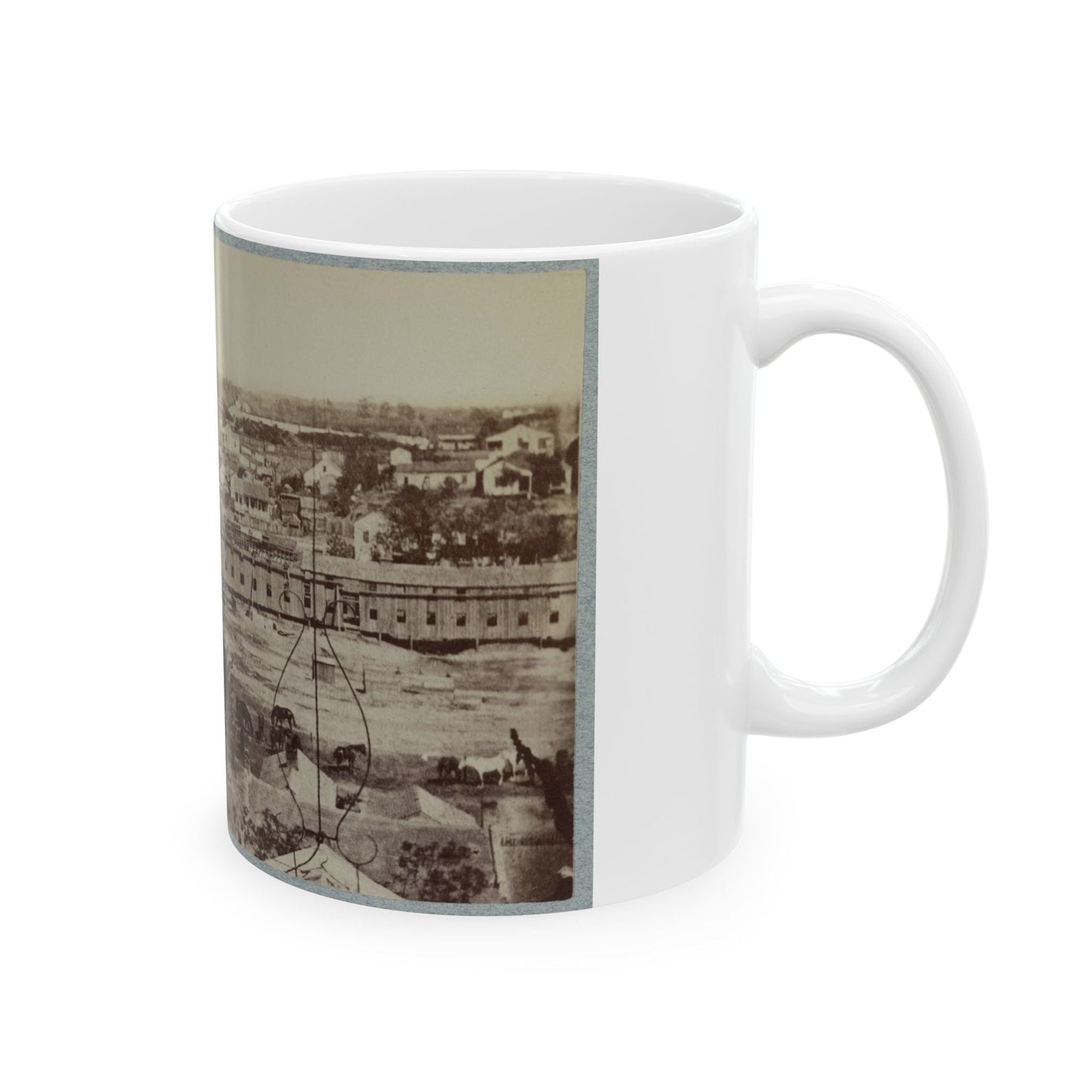 Barracks Of 124th Ill. Infantry, Vicksburg, Miss. (U.S. Civil War) White Coffee Mug