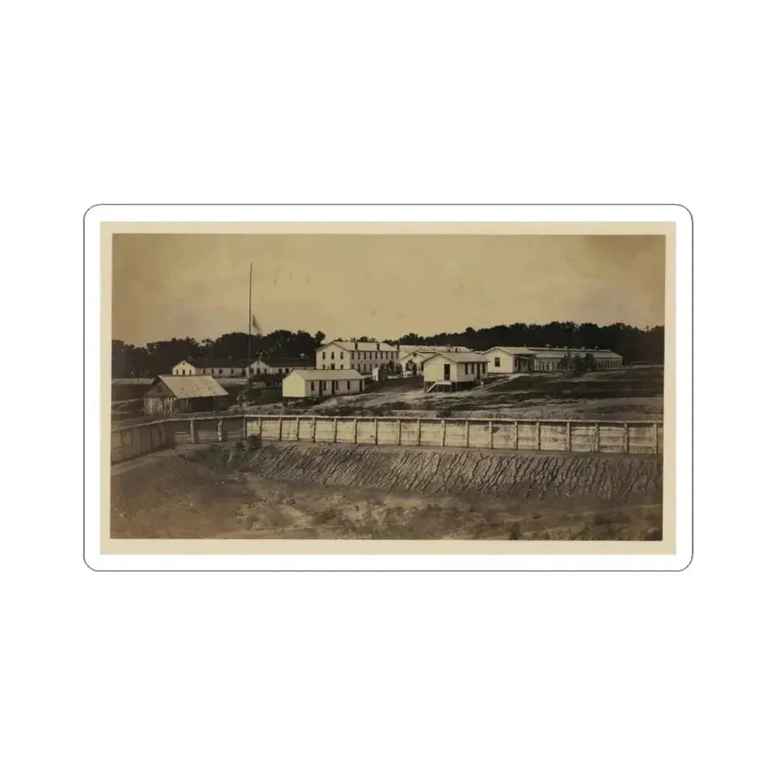 Barracks of Ft. Carroll, Wash., D.C. (U.S. Civil War) STICKER Vinyl Kiss-Cut Decal 6 Inch White - The Sticker Space