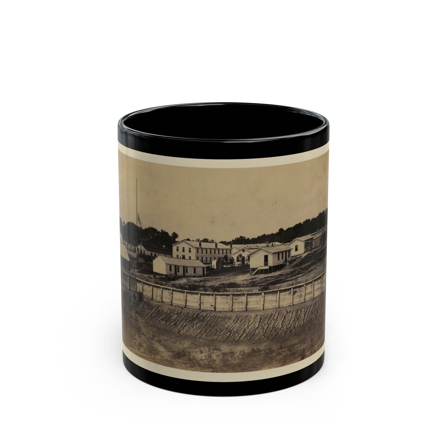 Barracks Of Ft. Carroll, Wash., D.C. (U.S. Civil War) Black Coffee Mug