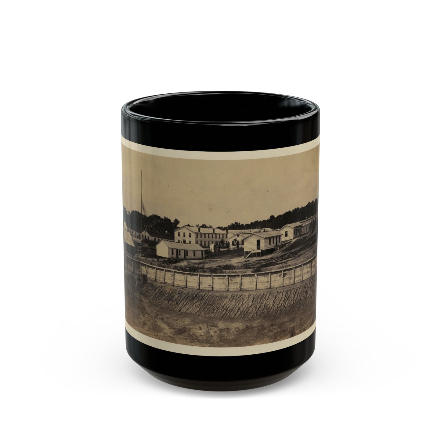 Barracks Of Ft. Carroll, Wash., D.C. (U.S. Civil War) Black Coffee Mug