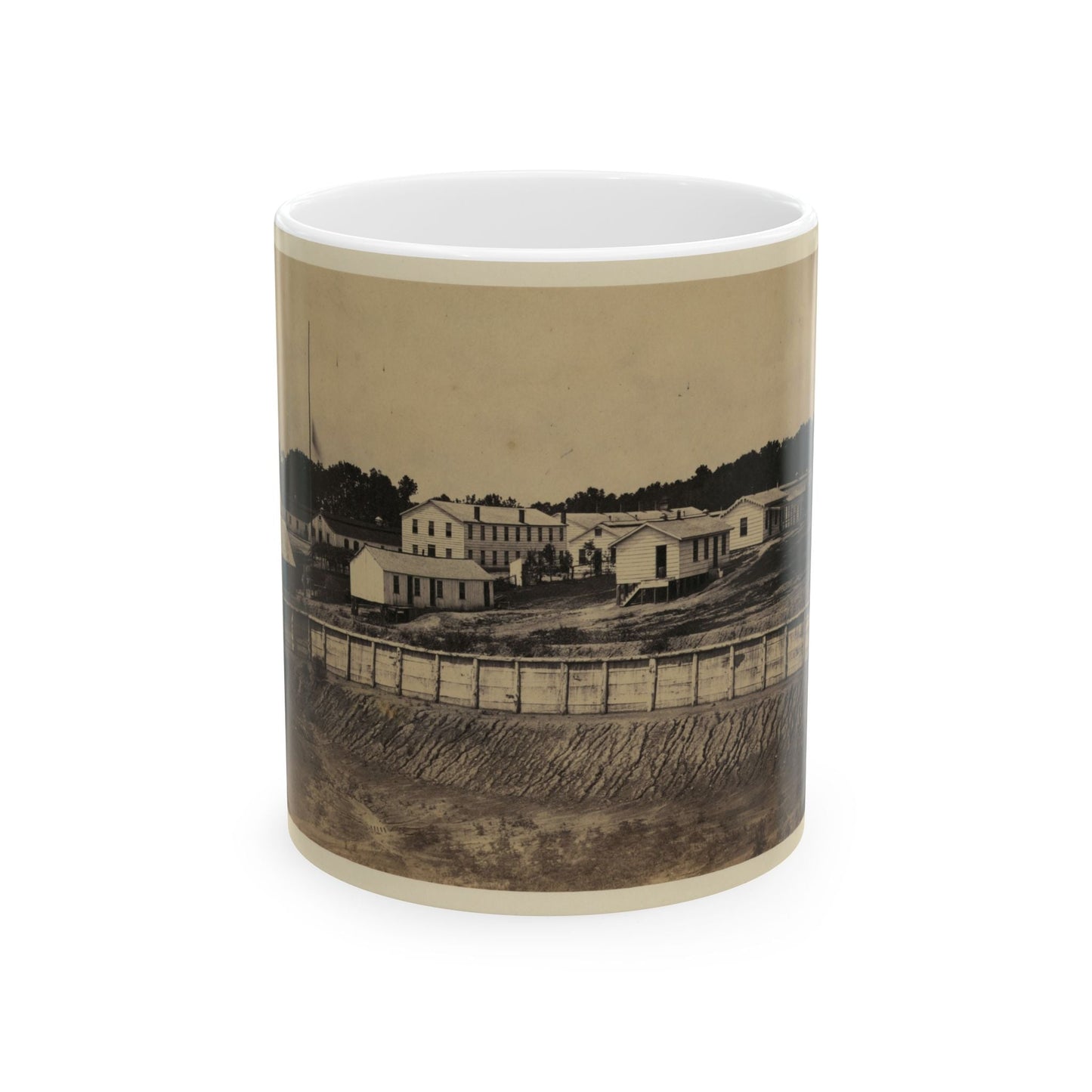 Barracks Of Ft. Carroll, Wash., D.C. (U.S. Civil War) White Coffee Mug