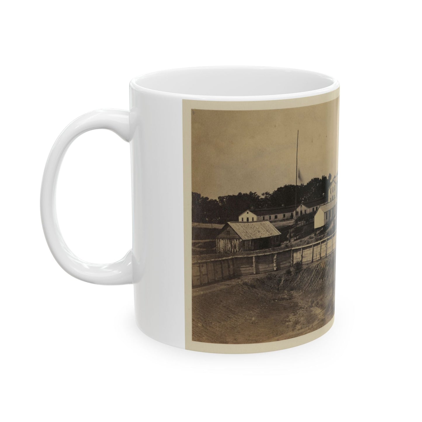 Barracks Of Ft. Carroll, Wash., D.C. (U.S. Civil War) White Coffee Mug