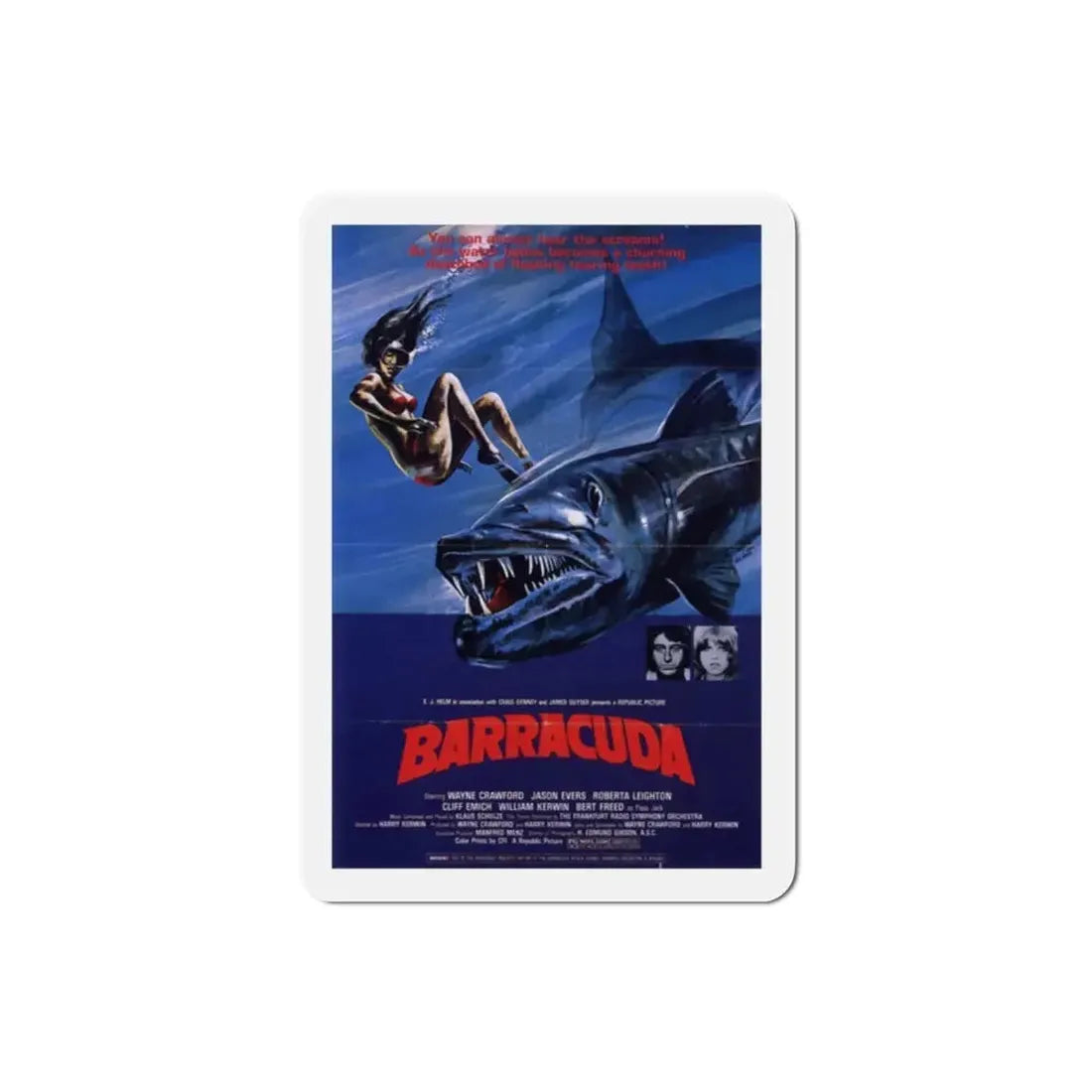 Barracuda 1978 Movie Poster Refrigerator Magnet - The Sticker Space