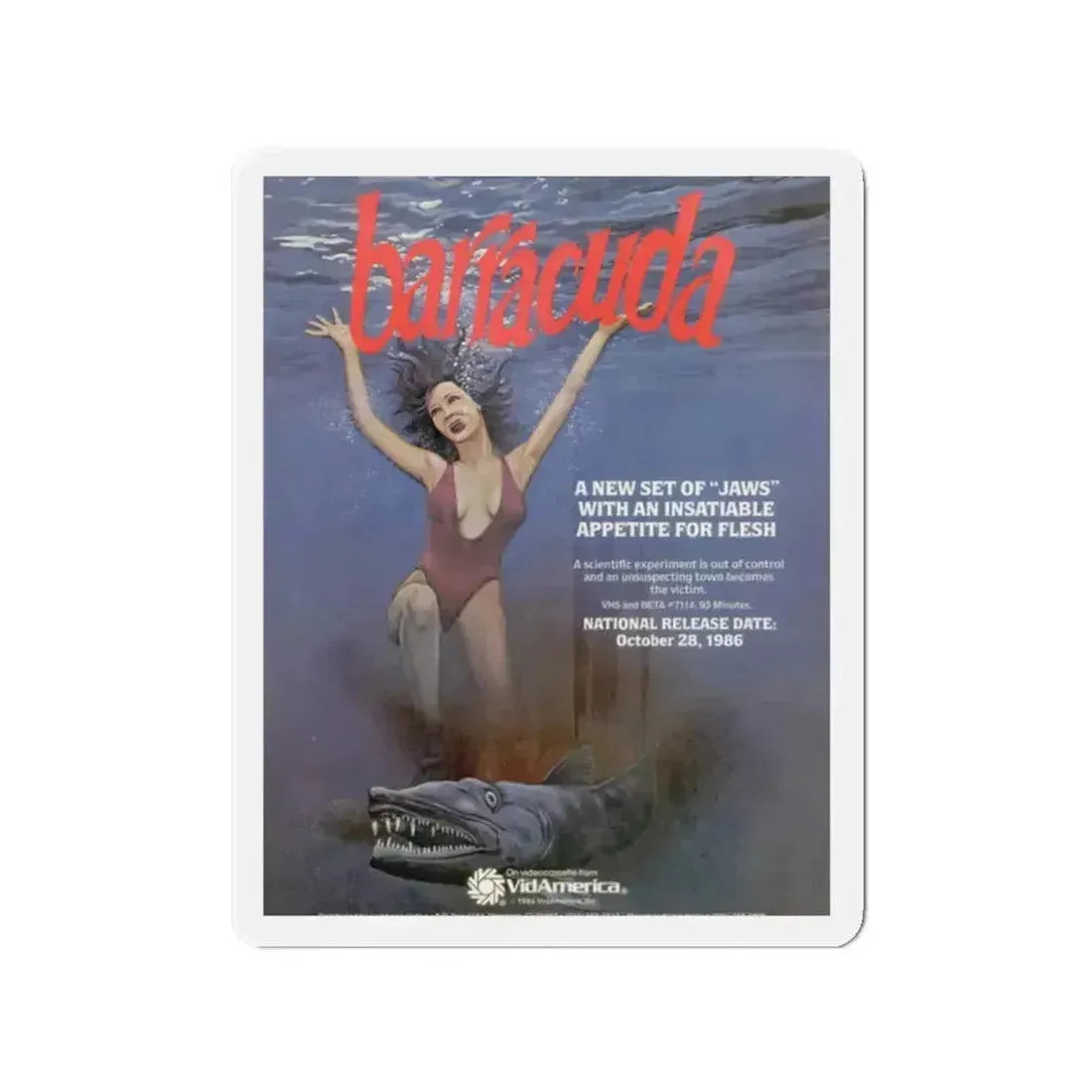 BARRACUDA 1978 Movie Poster - Refrigerator Magnet - The Sticker Space