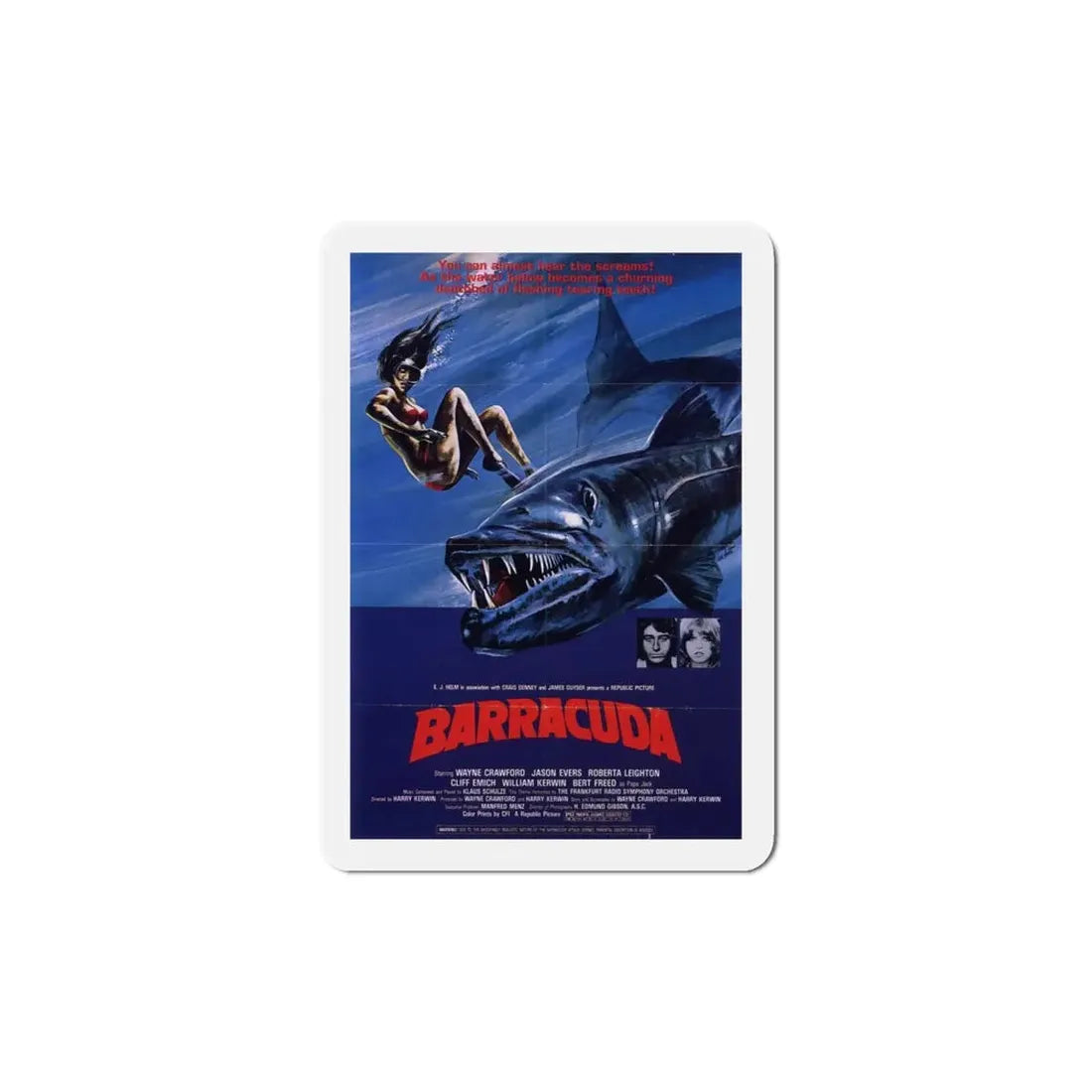 Barracuda 1978 Movie Poster Refrigerator Magnet - The Sticker Space
