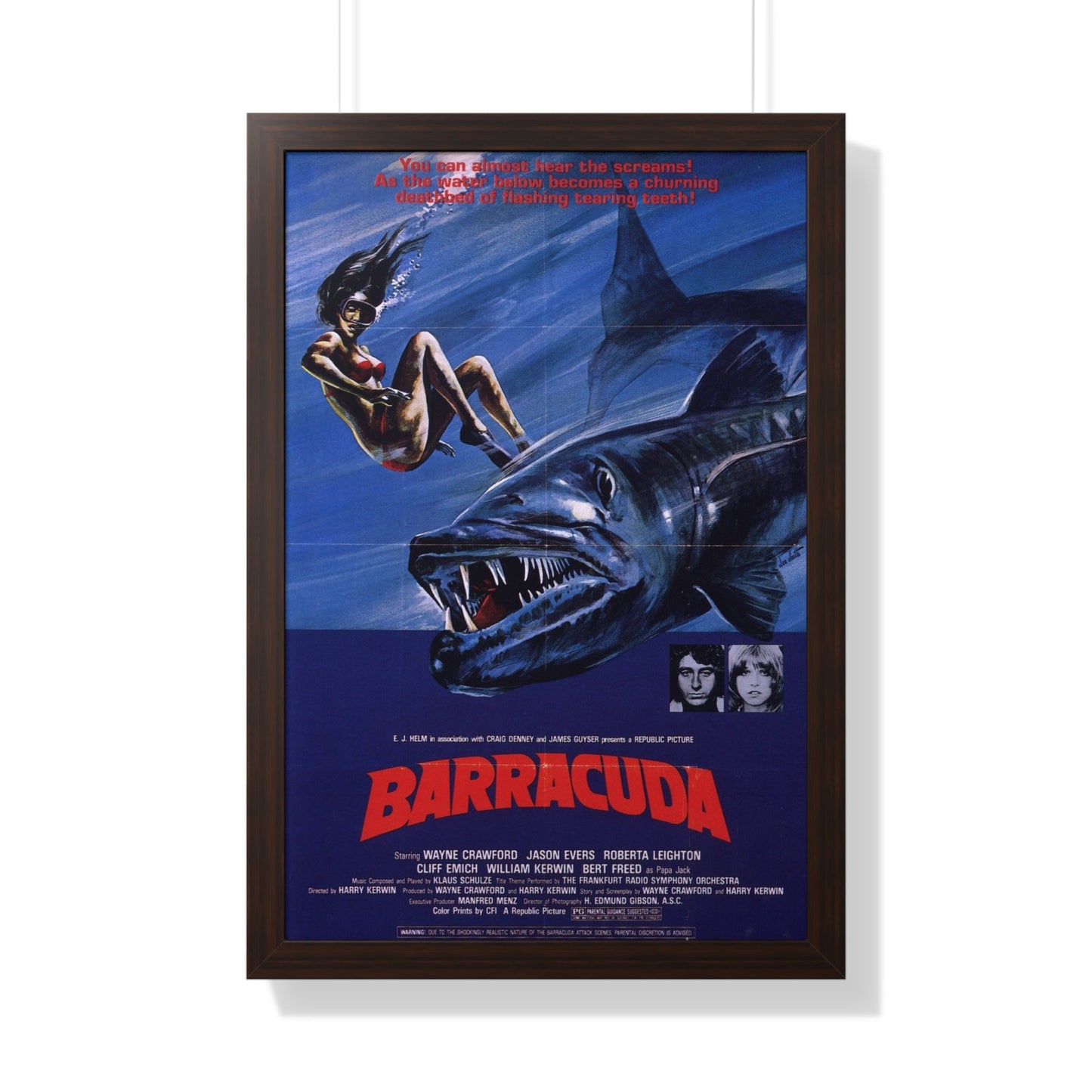 BARRACUDA (2) 1978 - Framed Movie Poster-20" x 30"-The Sticker Space