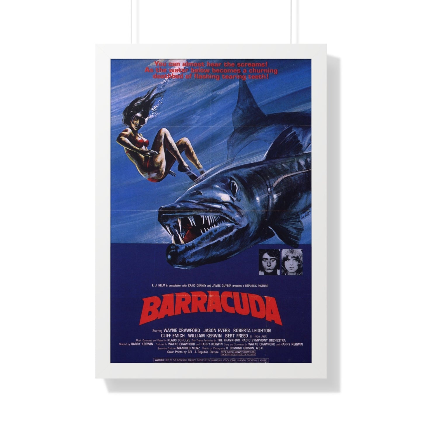 BARRACUDA (2) 1978 - Framed Movie Poster-20" x 30"-The Sticker Space