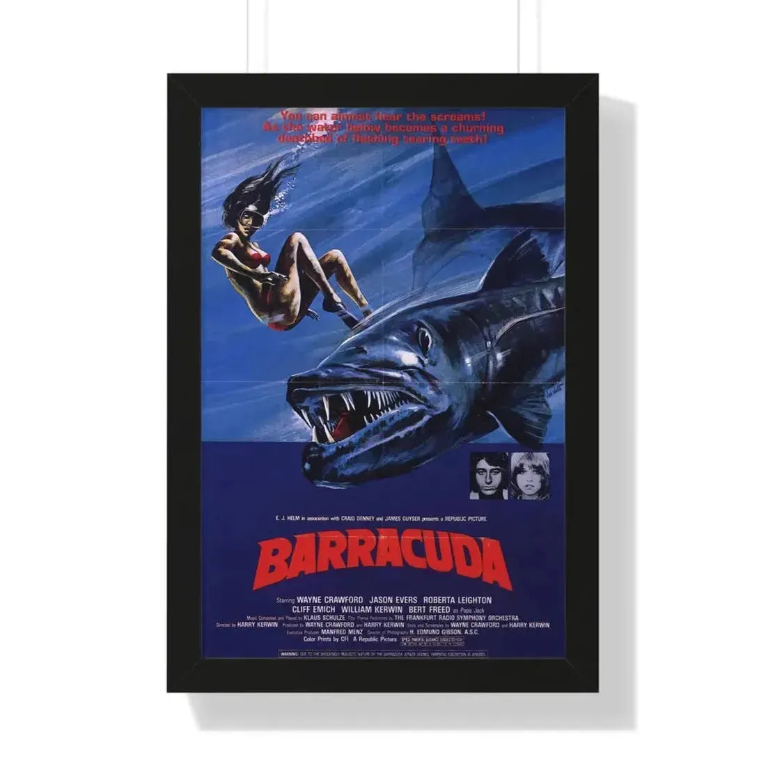 BARRACUDA (2) 1978 - Framed Movie Poster - The Sticker Space
