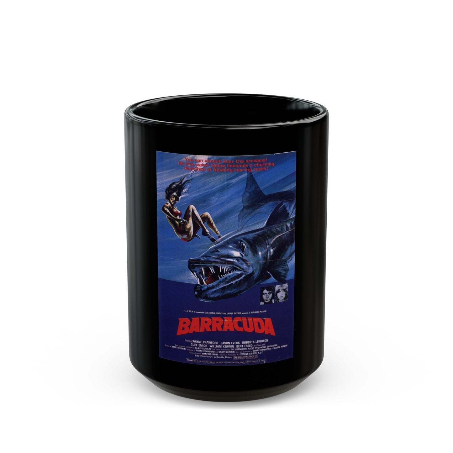 BARRACUDA (2) 1978 Movie Poster - Black Coffee Mug-15oz-The Sticker Space