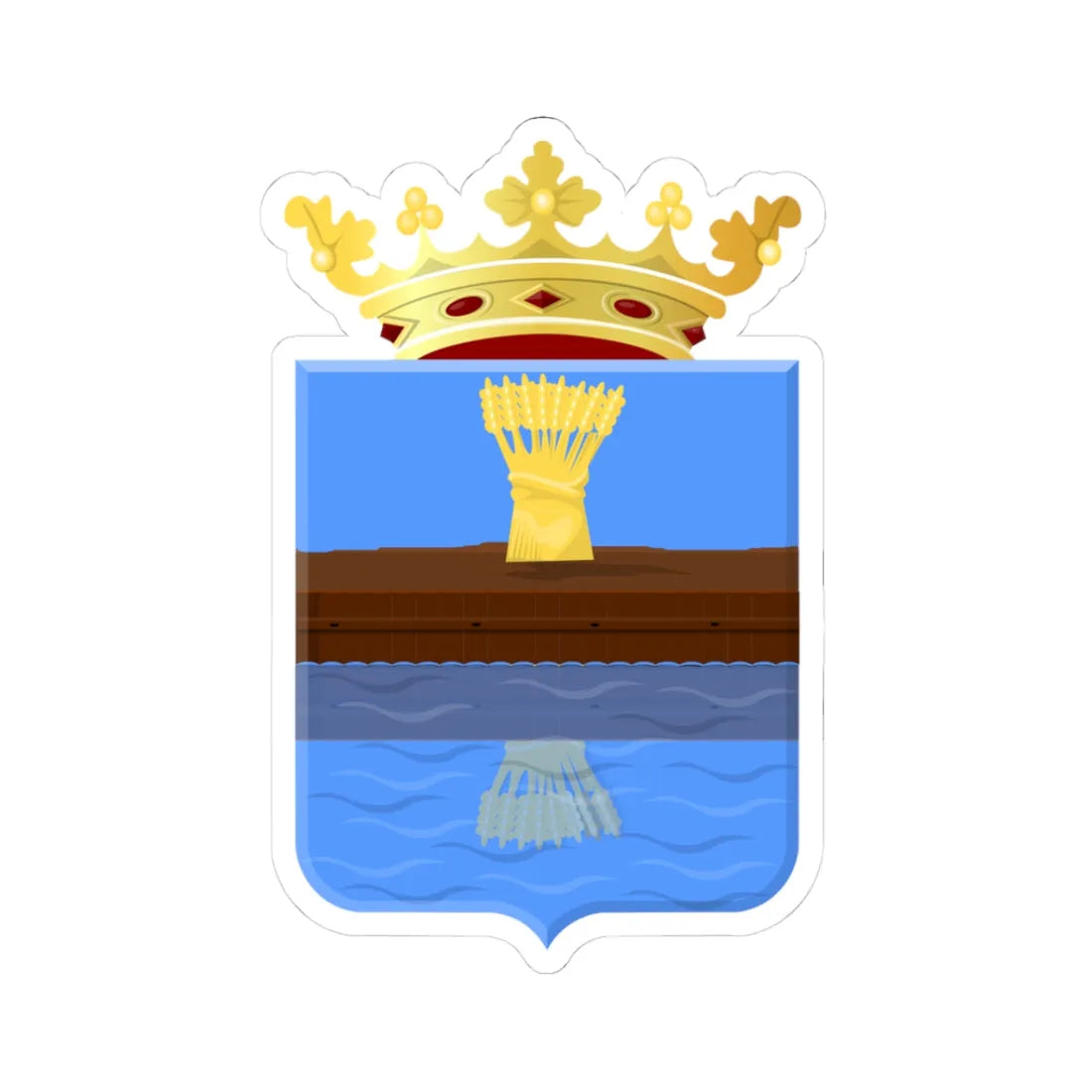 Barradeel wapen (Netherlands) (Coat of Arms) STICKER Vinyl Kiss-Cut Decal 3 Inch White - The Sticker Space