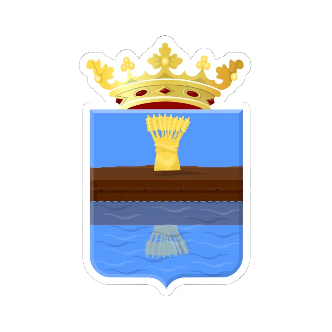 Barradeel wapen (Netherlands) (Coat of Arms) STICKER Vinyl Kiss-Cut Decal 4 Inch White - The Sticker Space