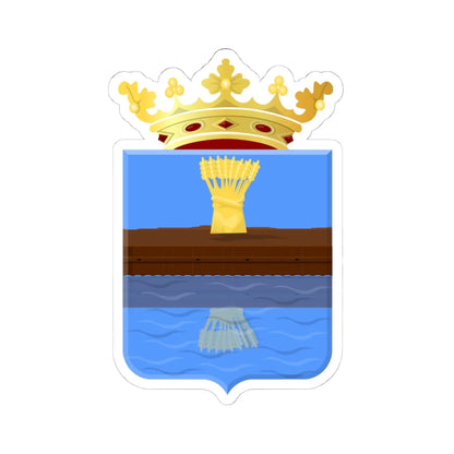 Barradeel wapen (Netherlands) (Coat of Arms) STICKER Vinyl Kiss-Cut Decal 4 Inch White - The Sticker Space