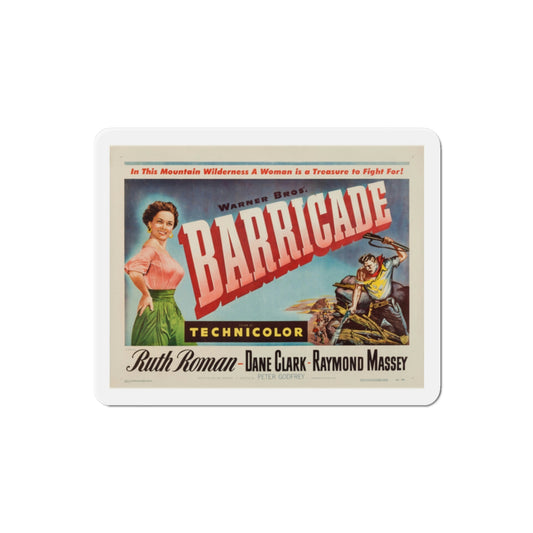 Barricade 1950 Movie Poster Die-Cut Magnet-2 Inch-The Sticker Space