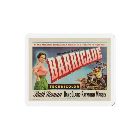 Barricade 1950 Movie Poster Refrigerator Magnet 2 Inch - The Sticker Space