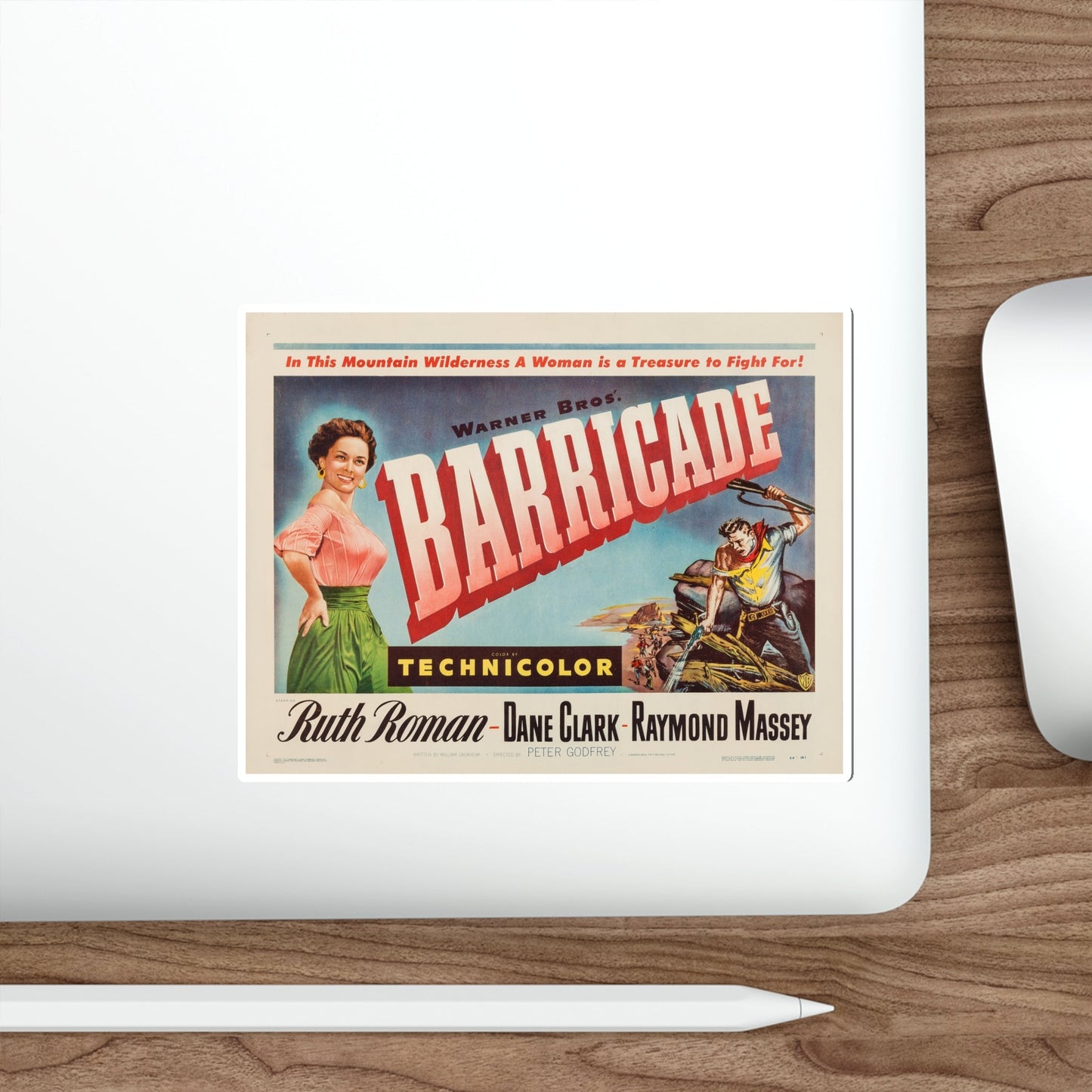 Barricade 1950 Movie Poster STICKER Vinyl Die-Cut Decal-The Sticker Space