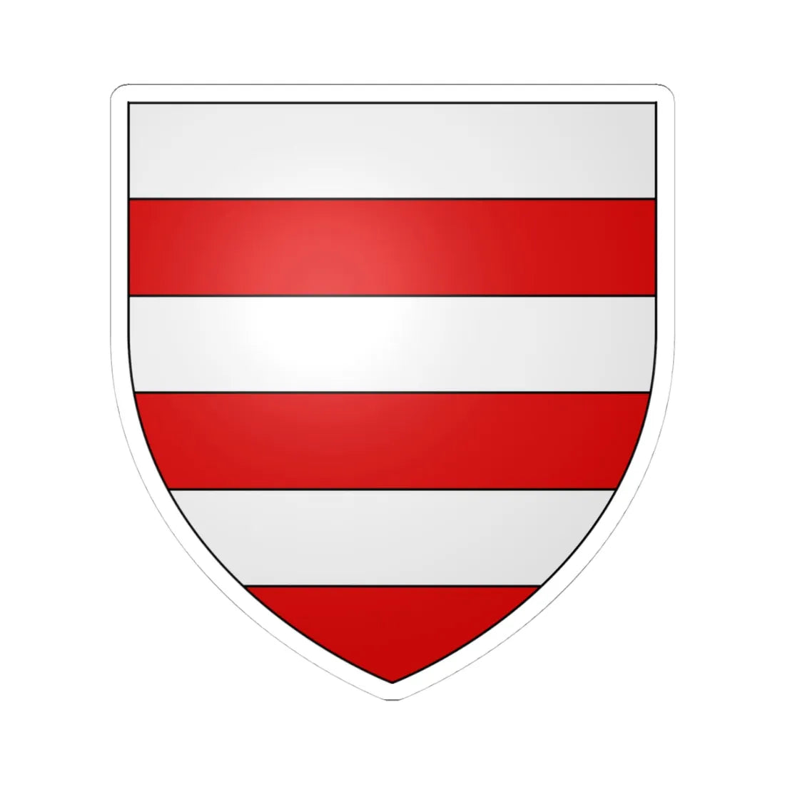 Barry arms (Wales) (Coat of Arms) STICKER Vinyl Kiss-Cut Decal 4 Inch White - The Sticker Space