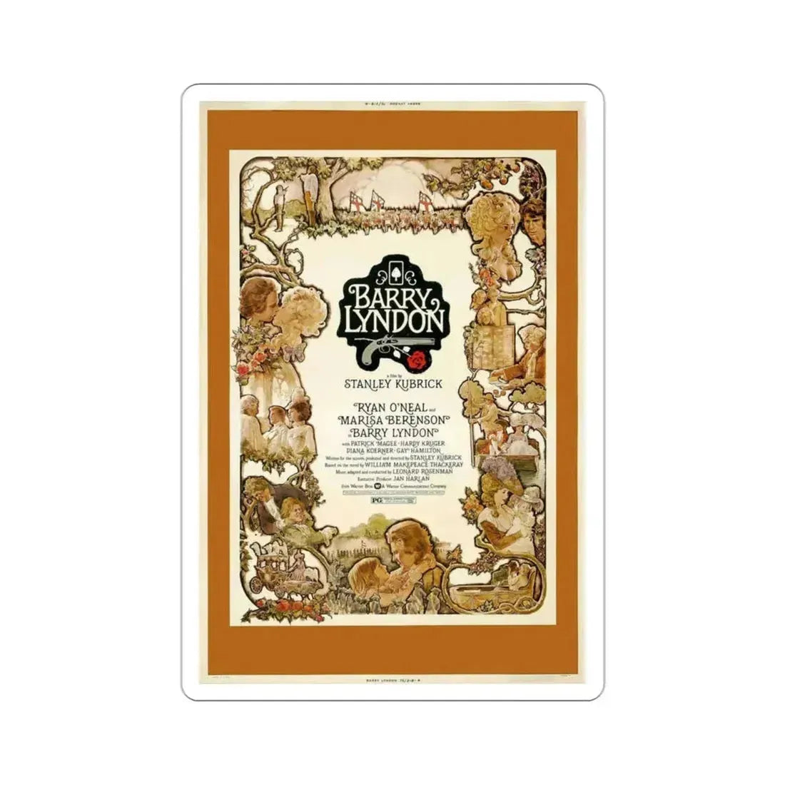 Barry Lyndon 1975 Movie Poster STICKER Vinyl Die-Cut Decal 3 Inch - The Sticker Space