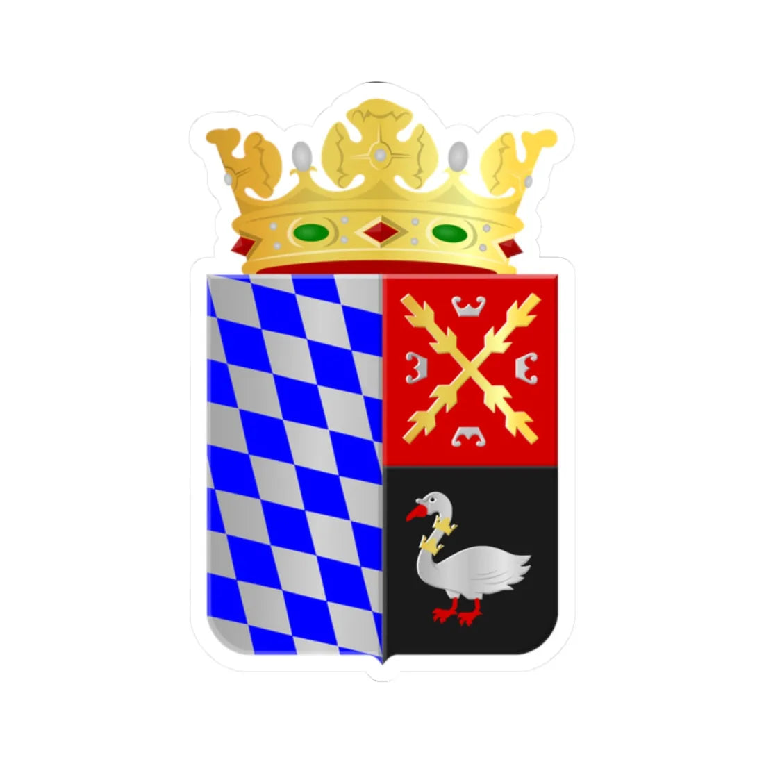 Barsingerhorn wapen 1971 (Germany) (Coat of Arms) STICKER Vinyl Kiss-Cut Decal 2 Inch White - The Sticker Space