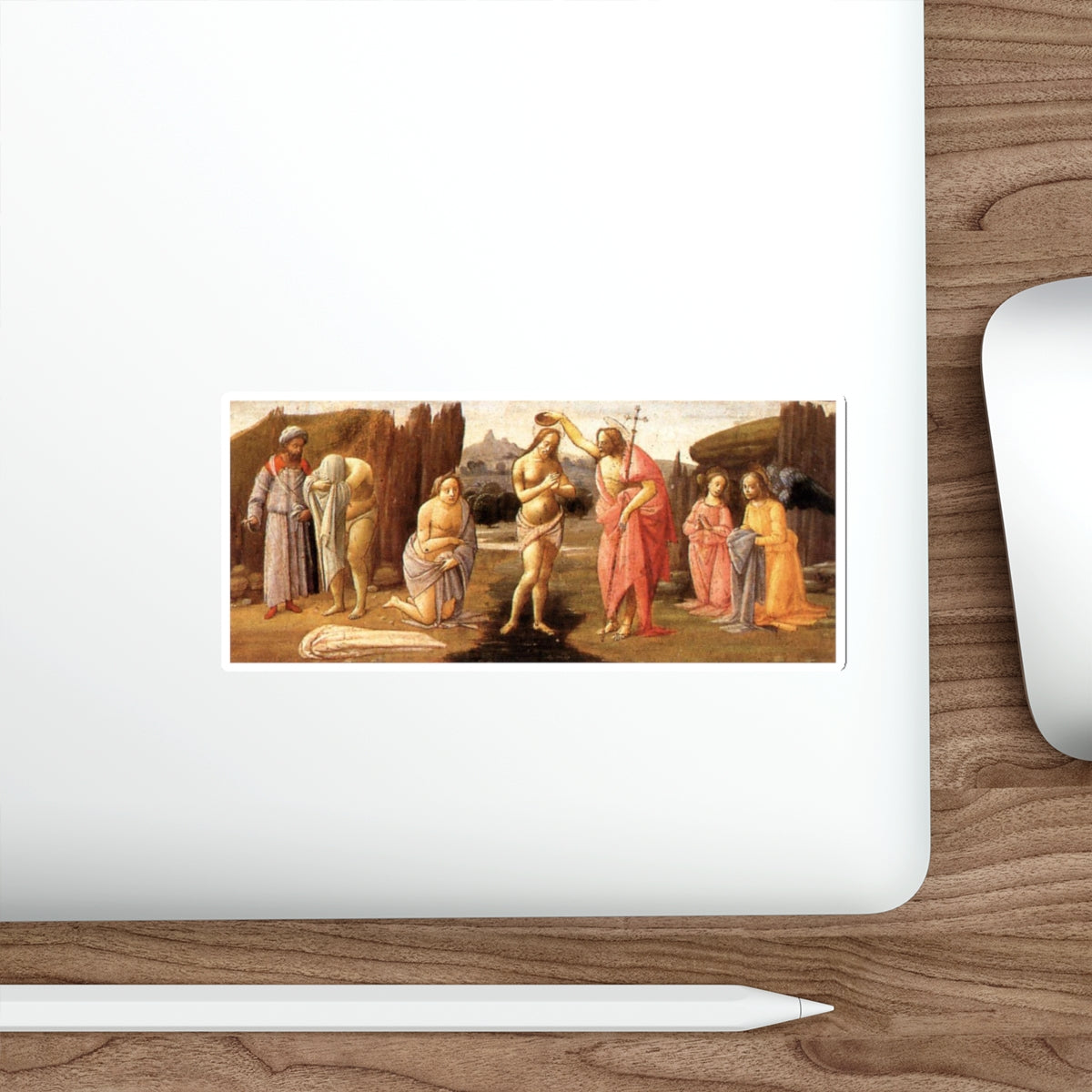 BARTOLOMEO di Giovanni - Baptism of Christ (Artwork) STICKER Vinyl Die-Cut Decal-The Sticker Space